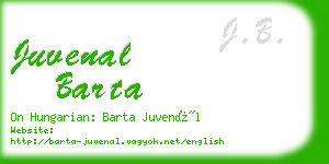 juvenal barta business card